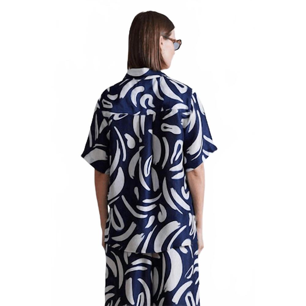 NEW APIECE APART albers button down top in navy - Picture 7 of 7